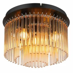 Gorley Plafonnier Luminaires Globo Lighting Chrome, Noir, 5 lumières