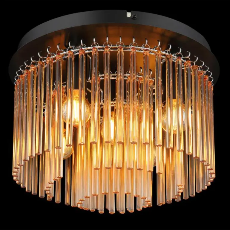 Gorley Plafonnier Luminaires Globo Lighting Chrome, Noir, 5 lumières