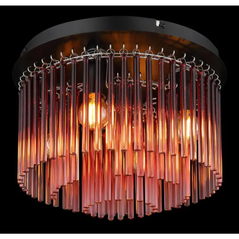 Gorley Plafonnier Luminaires Globo Lighting Chrome, Noir, 5 lumières