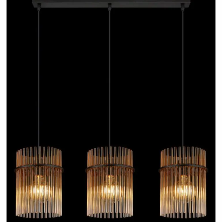 Gorley Suspension Luminaires Globo Lighting Noir, 3 lumières