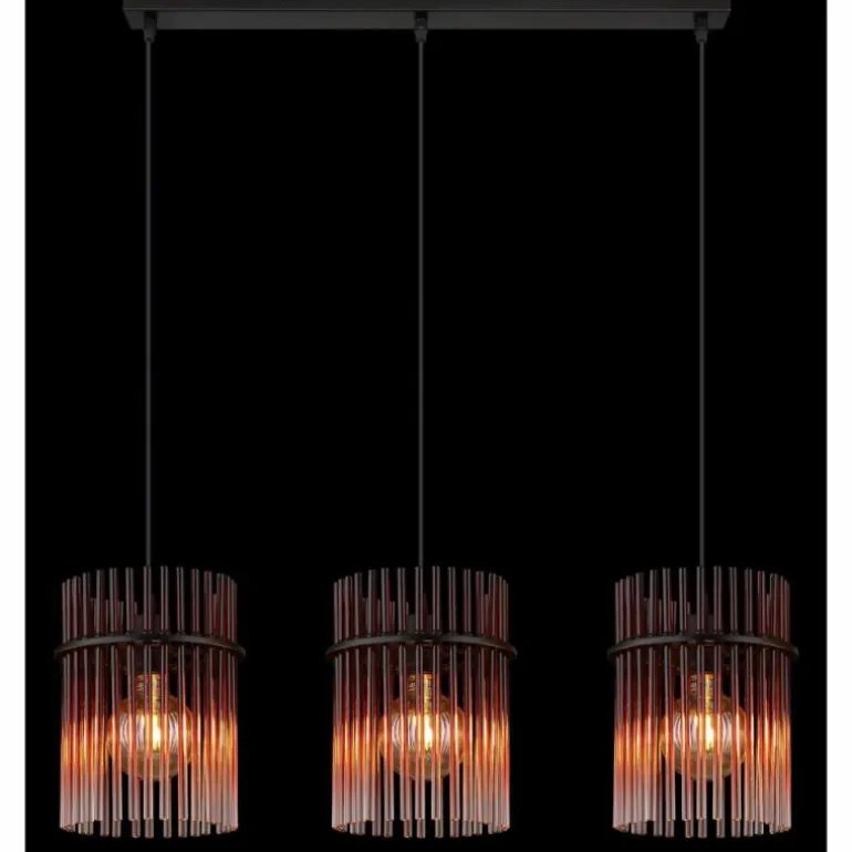 Gorley Suspension Luminaires Globo Lighting Noir, 3 lumières
