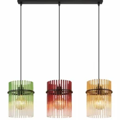 Gorley Suspension Luminaires Globo Lighting Noir, 3 lumières