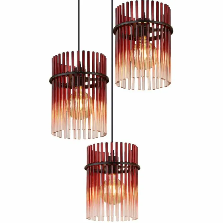 Gorley Suspension Luminaires Globo Lighting Noir, 3 lumières
