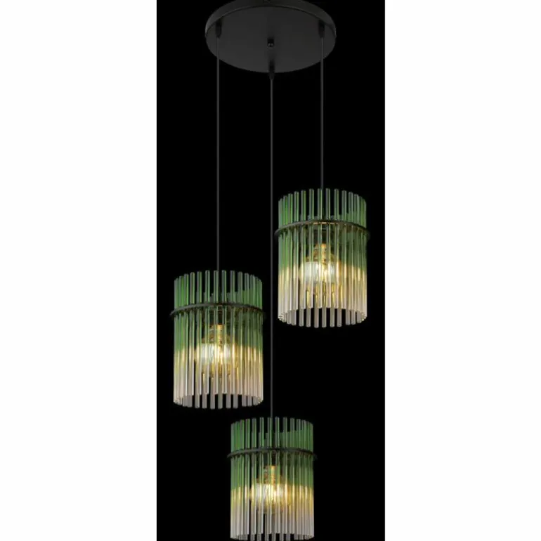 Gorley Suspension Luminaires Globo Lighting Noir, 3 lumières