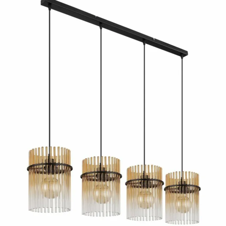 Gorley Suspension Luminaires Globo Lighting Noir, 4 lumières