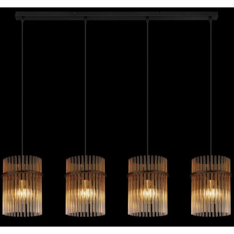 Gorley Suspension Luminaires Globo Lighting Noir, 4 lumières