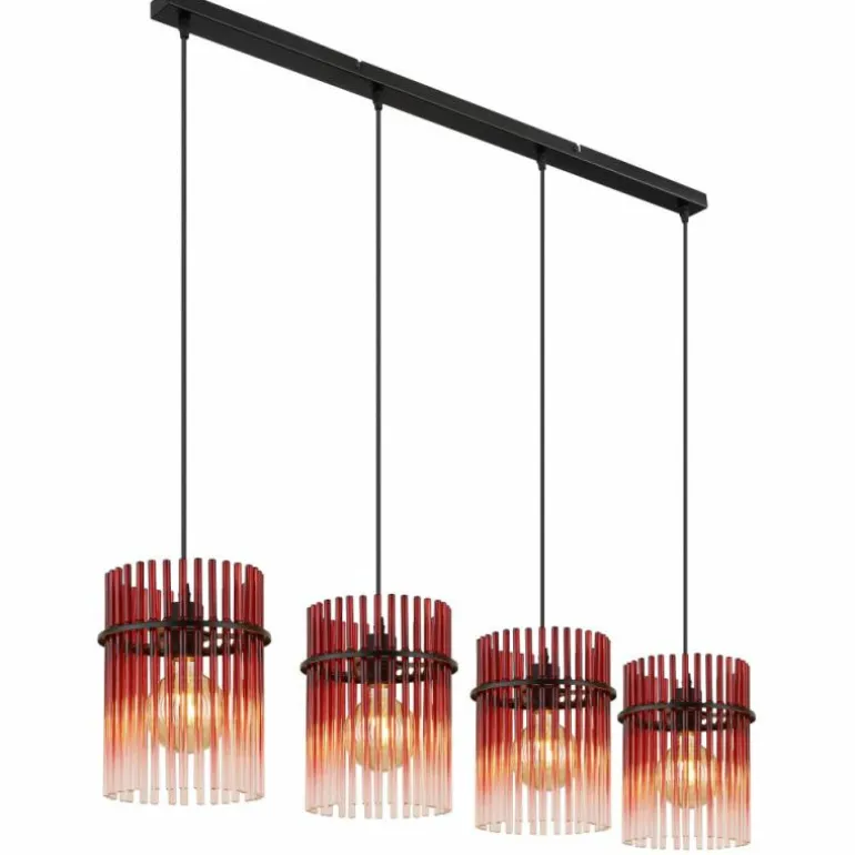 Gorley Suspension Luminaires Globo Lighting Noir, 4 lumières