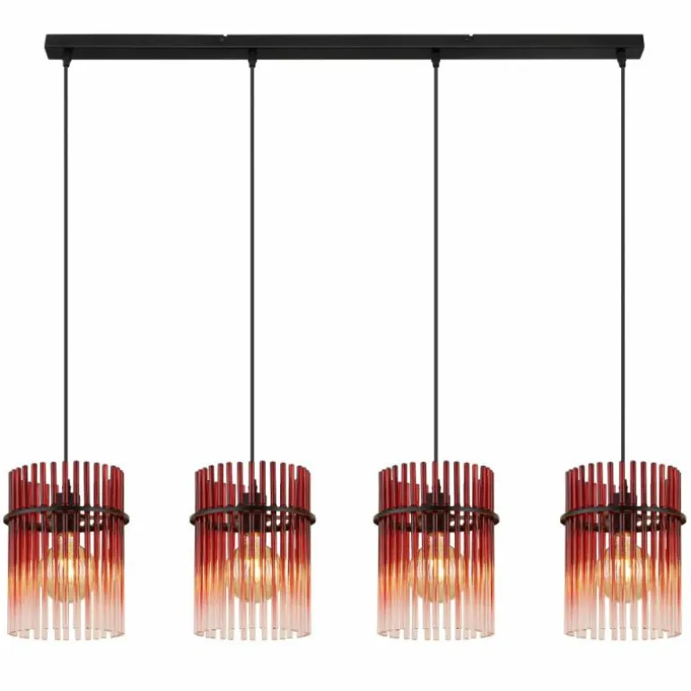 Gorley Suspension Luminaires Globo Lighting Noir, 4 lumières