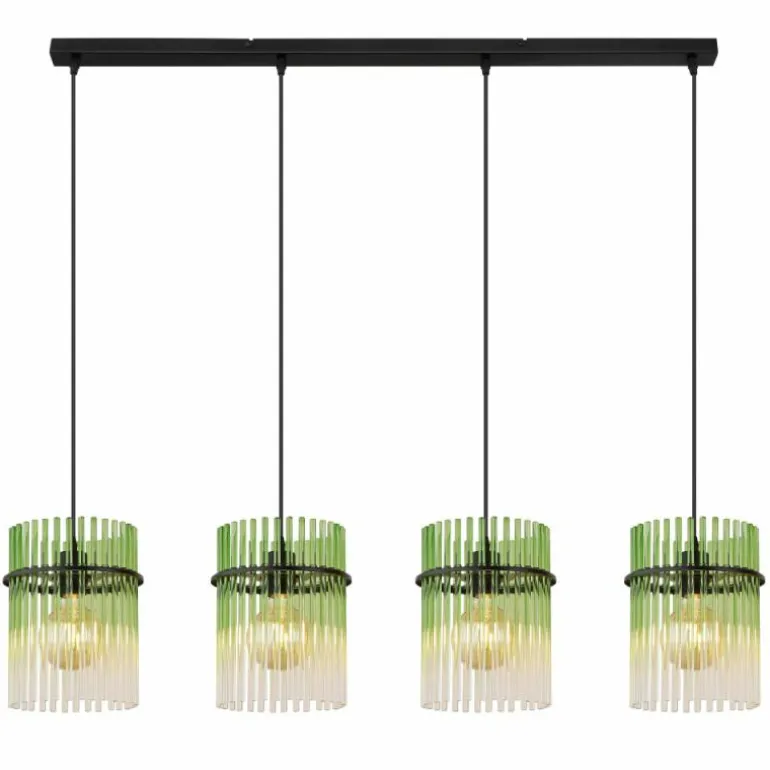 Gorley Suspension Luminaires Globo Lighting Noir, 4 lumières