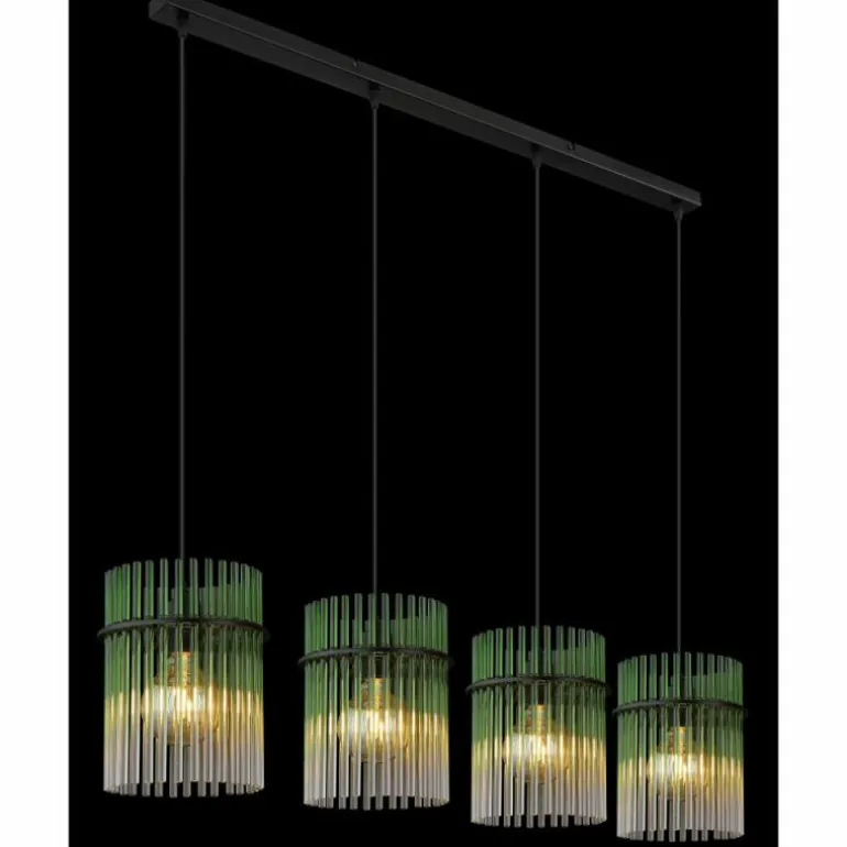 Gorley Suspension Luminaires Globo Lighting Noir, 4 lumières