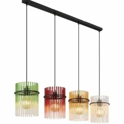 Gorley Suspension Luminaires Globo Lighting Noir, 4 lumières