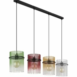 Gorley Suspension Luminaires Globo Lighting Noir, 4 lumières
