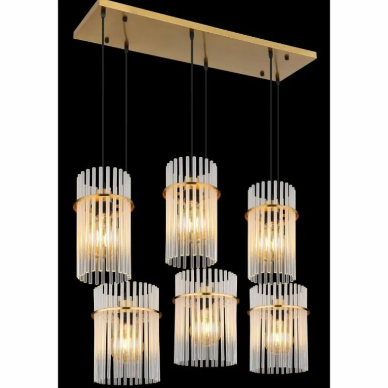 Gorley Suspension Luminaires Globo Lighting Or, 6 lumières