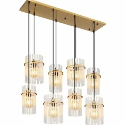 Gorley Suspension Luminaires Globo Lighting Or, 8 lumières
