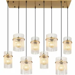 Gorley Suspension Luminaires Globo Lighting Or, 8 lumières