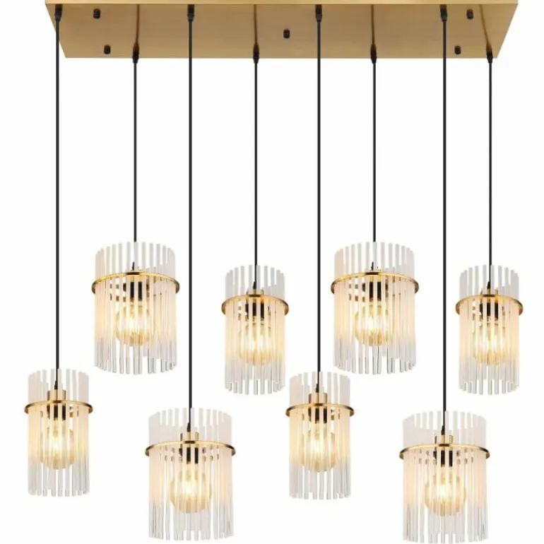 Gorley Suspension Luminaires Globo Lighting Or, 8 lumières