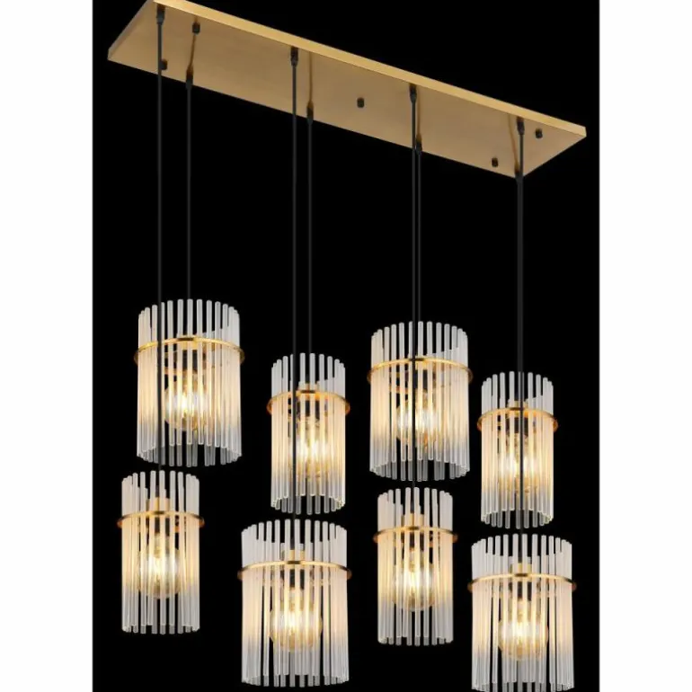 Gorley Suspension Luminaires Globo Lighting Or, 8 lumières