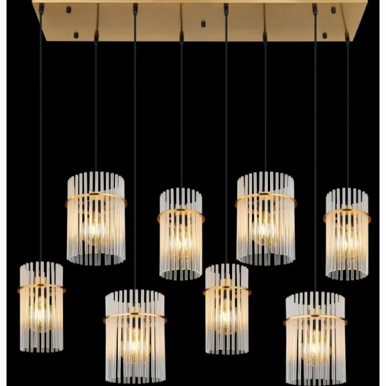 Gorley Suspension Luminaires Globo Lighting Or, 8 lumières