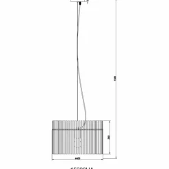Gorley Suspension Luminaires Globo Lighting Noir, 1 lumière