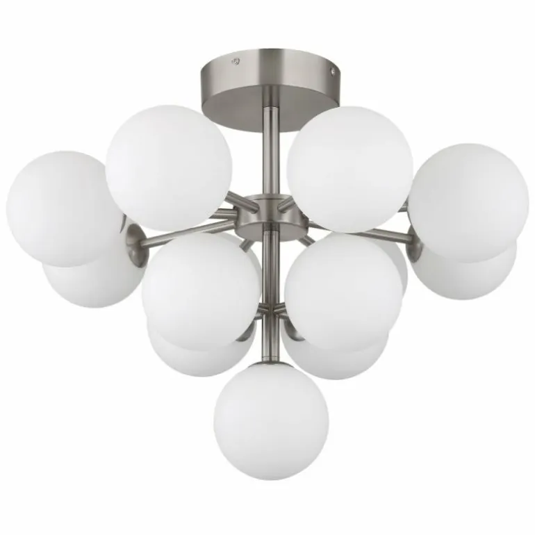 Grappy Plafonnier Luminaires Globo Lighting Nickel mat, 13 lumières