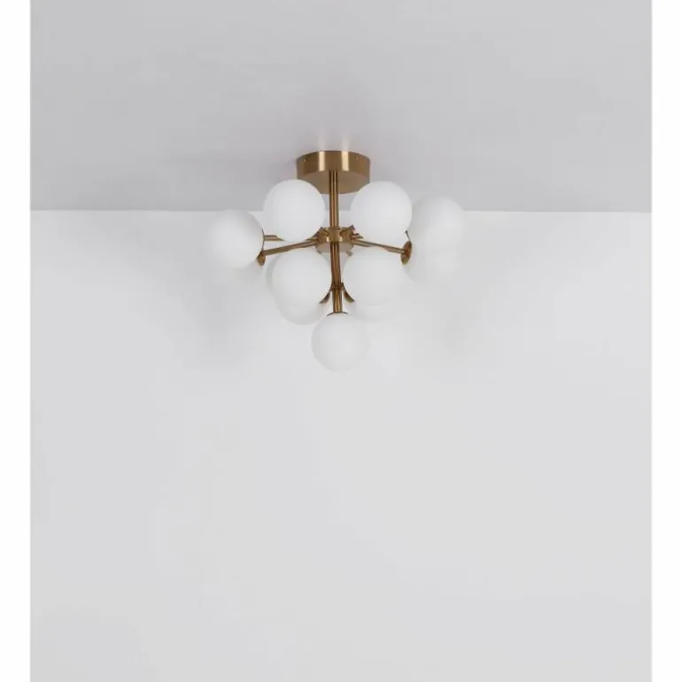 Grappy Plafonnier Luminaires Globo Lighting Nickel mat, 13 lumières