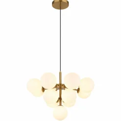 Grappy Suspension Luminaires Globo Lighting Or, 13 lumières