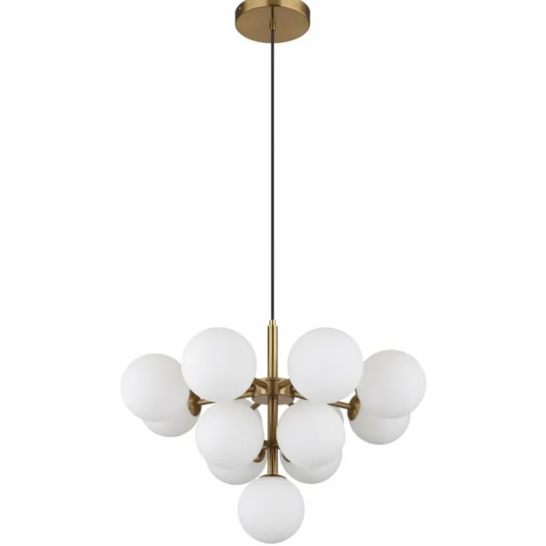 Grappy Suspension Luminaires Globo Lighting Or, 13 lumières