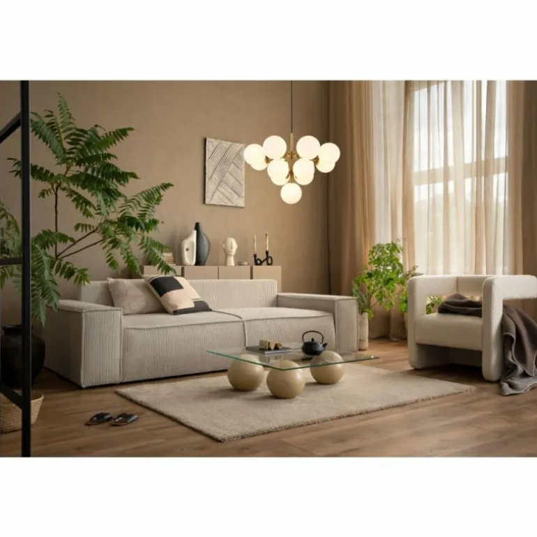 Grappy Suspension Luminaires Globo Lighting Or, 13 lumières
