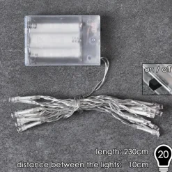 Guirlande Sondrio LED Blanc, 20 lumières