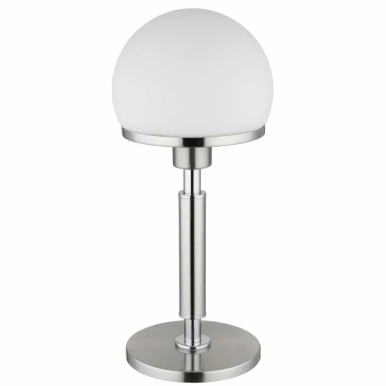 Haku Lampe à poser Luminaires Globo Lighting Chrome, Nickel mat, 1 lumière