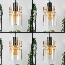 Hasvik Suspension, Suspension Ambre, Clair, 4 lumières