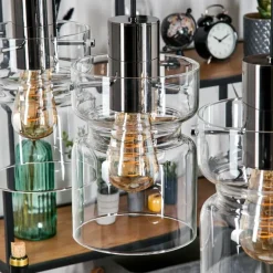 Hasvik Suspension, Suspension Noir, 5 lumières