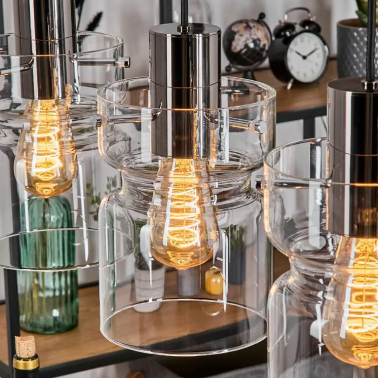Hasvik Suspension, Suspension Noir, 5 lumières