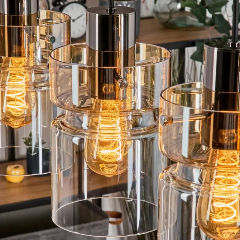 Hasvik Suspension, Suspension Noir, 5 lumières