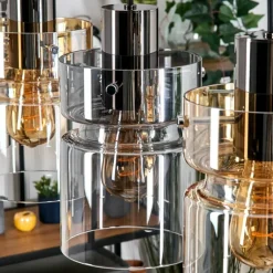 Hasvik Suspension, Suspension Noir, 5 lumières