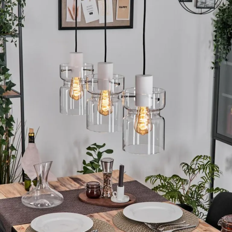 Hasvik Suspension, Suspension Blanc, 3 lumières