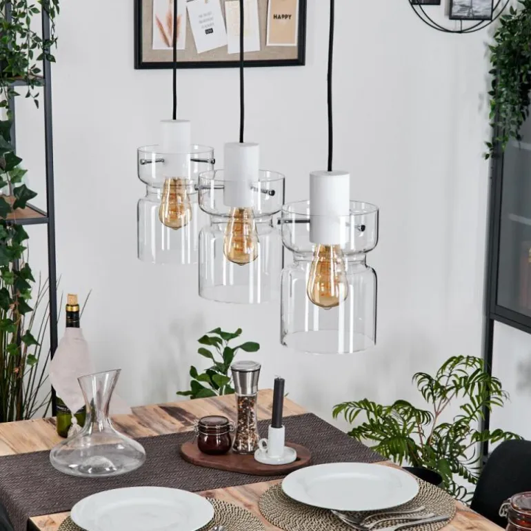 Hasvik Suspension, Suspension Blanc, 3 lumières