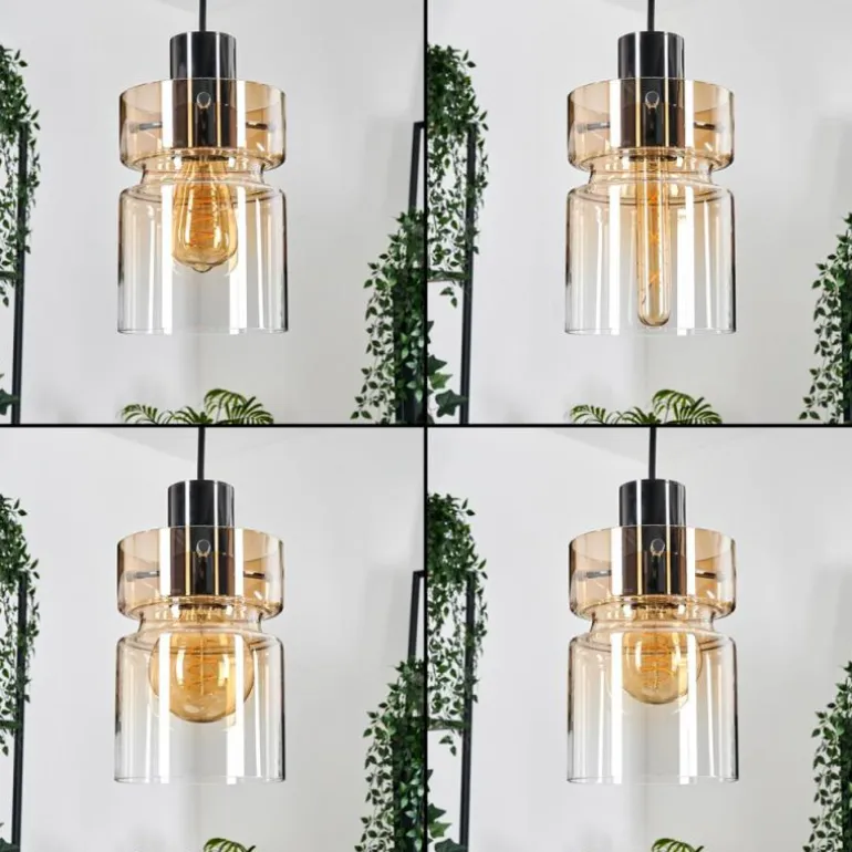 Hasvik Suspension, Suspension Chrome, Noir, 1 lumière