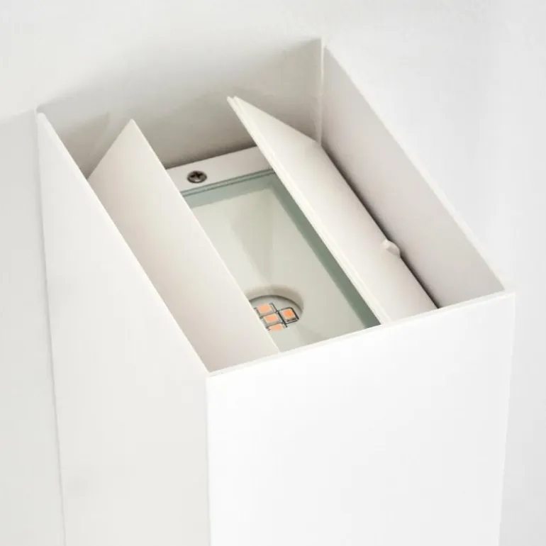 Hoods Lampe murale d´extérieur, Luminaire Up & Down, Applique murale LED Blanc, 1 lumière