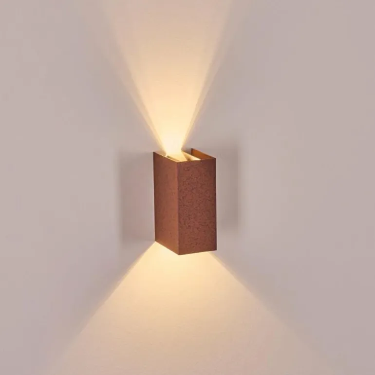 Hoods Lampe murale d´extérieur, Luminaire Up & Down, Applique murale LED Rouille, 1 lumière
