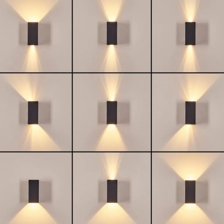 Hoods Lampe murale d´extérieur, Luminaire Up & Down, Applique murale LED Cuivre, Noir, 1 lumière