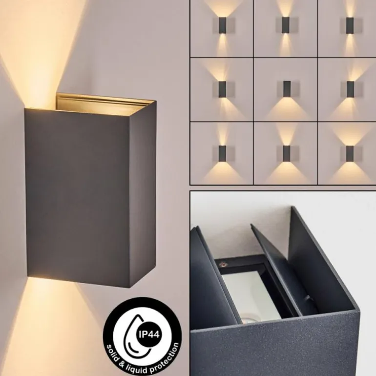 Hoods Lampe murale d´extérieur, Luminaire Up & Down, Applique murale LED Anthracite, 1 lumière