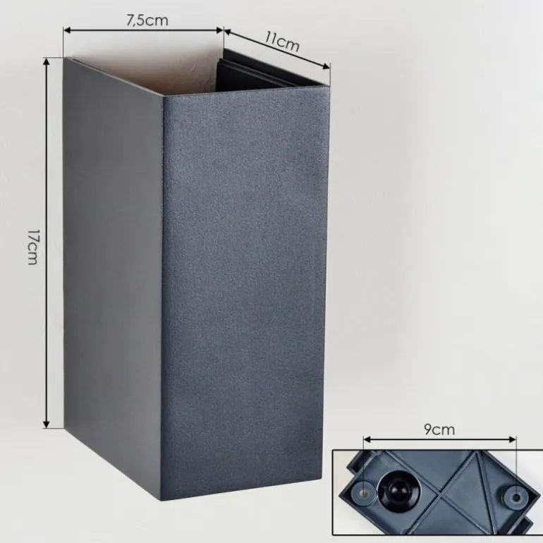 Hoods Lampe murale d´extérieur, Luminaire Up & Down, Applique murale LED Anthracite, 1 lumière
