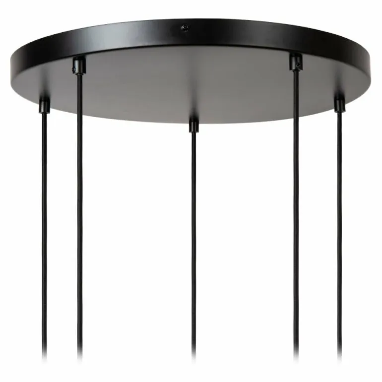 ILONA Suspension Luminaires Lucide Noir, 5 lumières