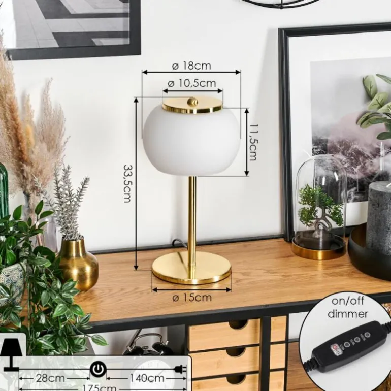 Izenave Lampe à poser, Liseuse LED Or, 1 lumière