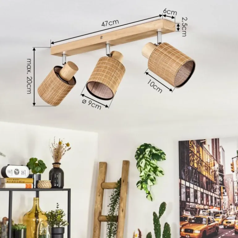 Kinnared Plafonnier, Spot de plafond Chrome, Écru, 3 lumières