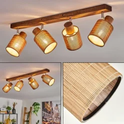 Kinnared Plafonnier, Spot de plafond Chrome, Brun foncé, 4 lumières