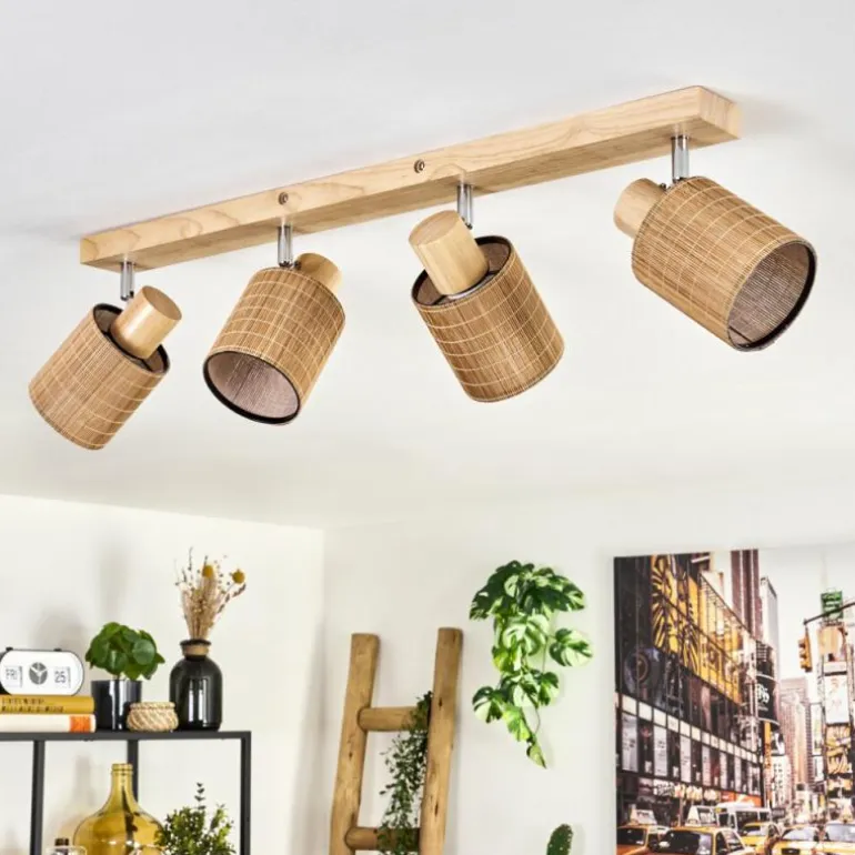 Kinnared Plafonnier, Spot de plafond Chrome, Écru, 4 lumières