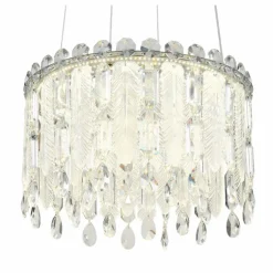 Klunka Suspension Luminaires Globo Lighting LED Chrome, 1 lumière, Télécommandes