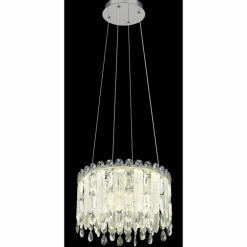 Klunka Suspension Luminaires Globo Lighting LED Chrome, 1 lumière, Télécommandes